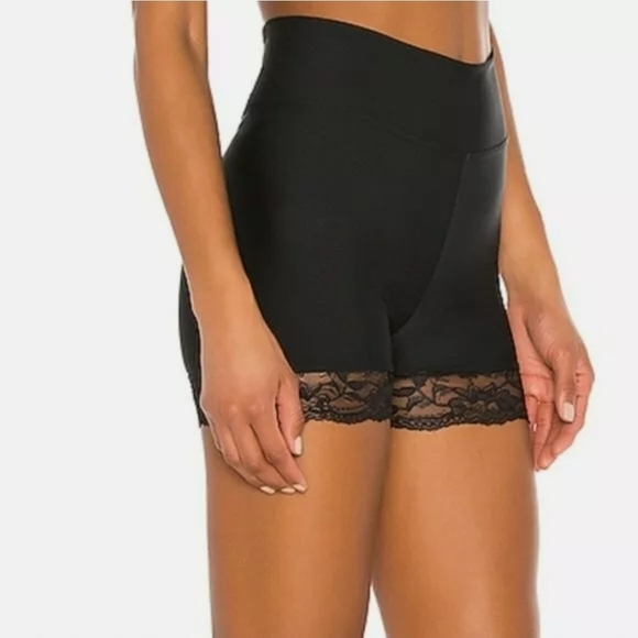 Plush Black Lace Trim Compression Shorts Size S NWOT - Picture 1 of 9